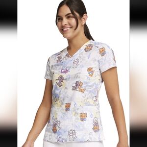 Aristocats Cherokee Scrubs Tooniforms Disney V Neck Top XS